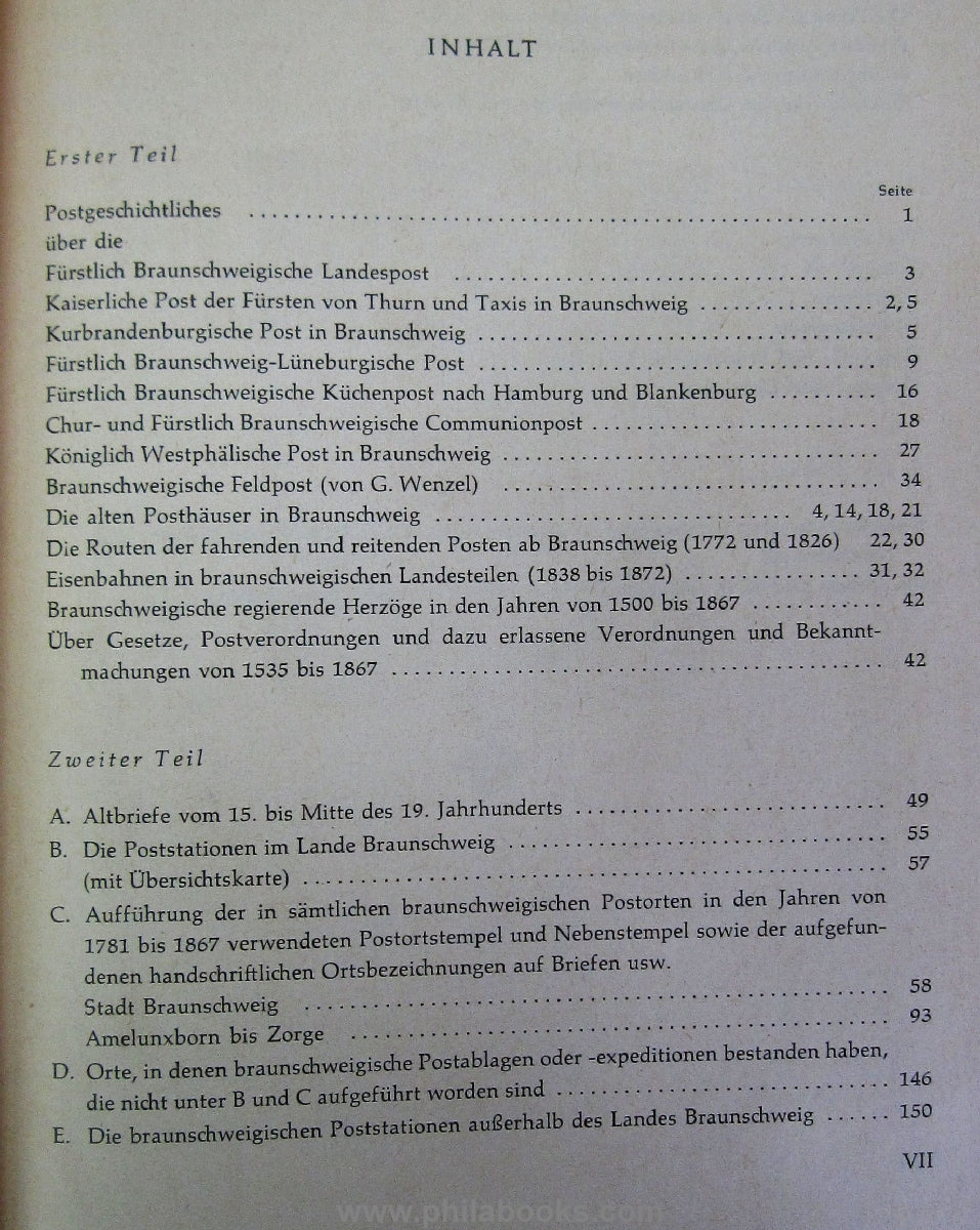Bade, H., 333 Jahre Braunschweigische Post 1535-1867, 1960, Handbu ...