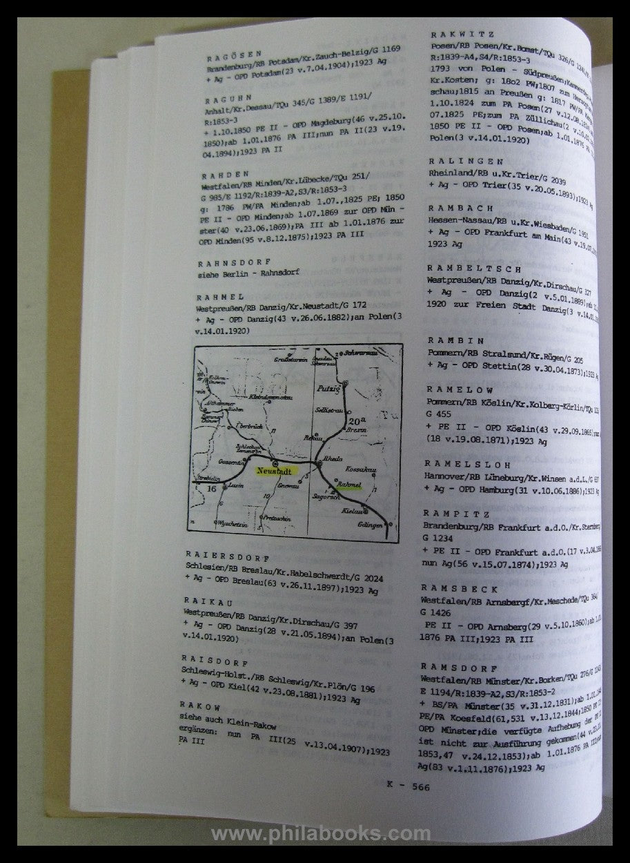 Münzberg, W., Preussen, Postgeschichte und Postanstalten 1649-1923 ...