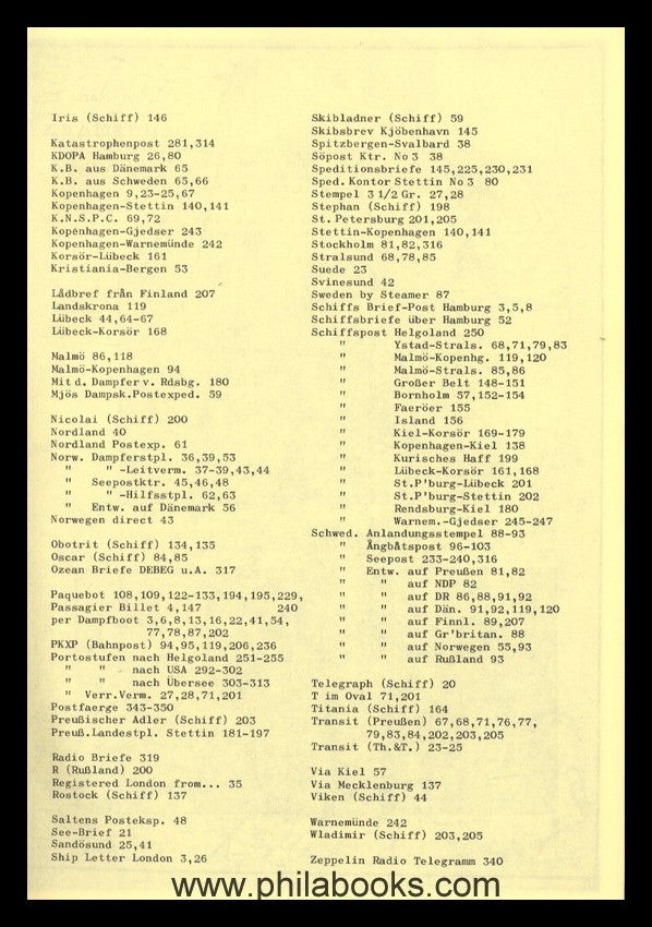 Frick, R., ship mail in the North Sea and Baltic Sea region with appendix German ...