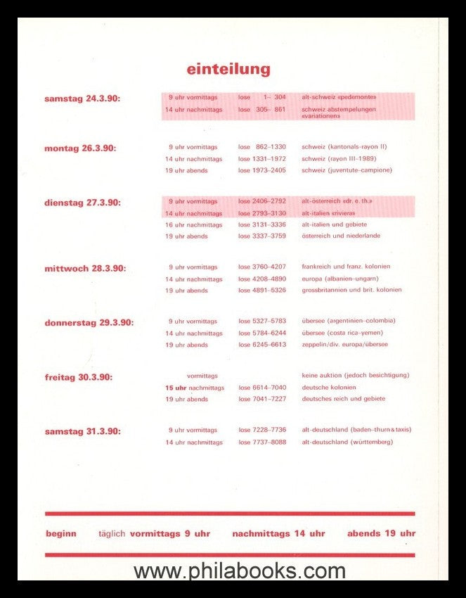 Corinphila, Auktion 081, 1990-03, Italien, Österreich, Schweiz