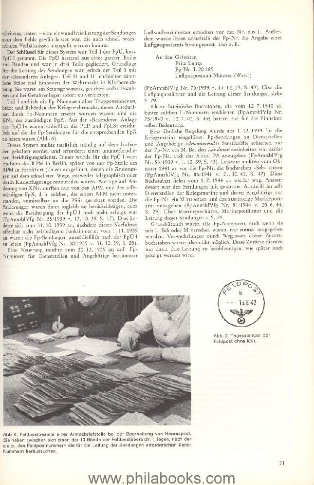 Gericke, B. Die deutsche Feldpost im Zweiten Weltkrieg, Eine Dokum ...