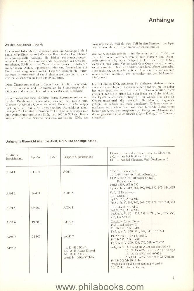 Gericke, B. Die deutsche Feldpost im Zweiten Weltkrieg, Eine Dokum ...