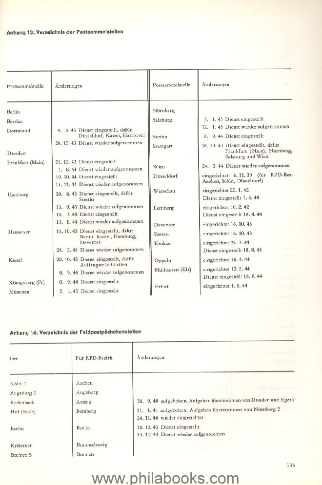 Gericke, B. Die deutsche Feldpost im Zweiten Weltkrieg, Eine Dokum ...
