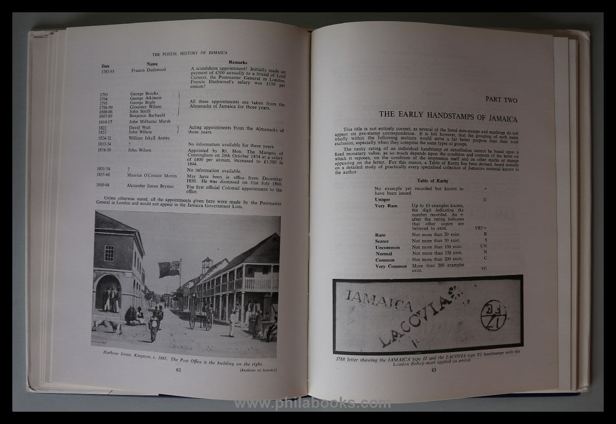Foster, T., Jamaica, The Postal History 1662-1860, 1968, stamp ...