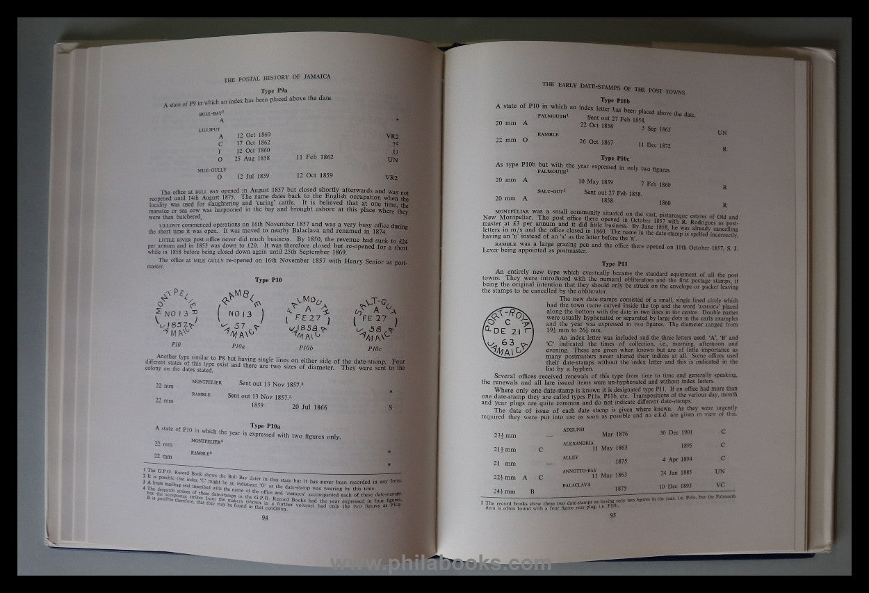 Foster, T., Jamaica, The Postal History 1662-1860, 1968, stamp ...