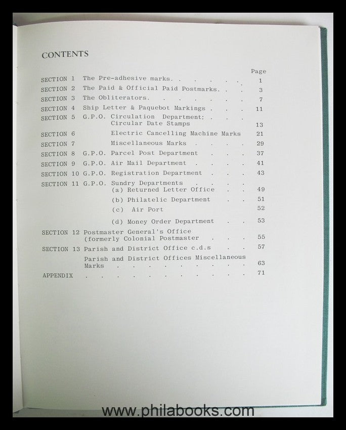 Clarke/ Radford/ Cave, Barbados Post Office Markings to 1981, Brit ...