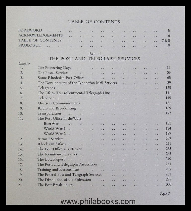 Smith, R.C., Rhodesia - A Postal History , Its Stamps, Posts and T ...