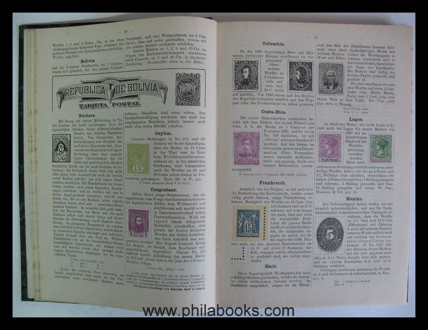 Mustard, Illustrated Stamp Journal 1888, very nice private in...