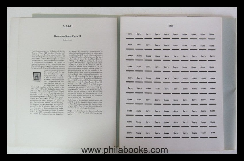 Schneider, Dr. H., The plates of the first Saar editions of 1920/19 ...