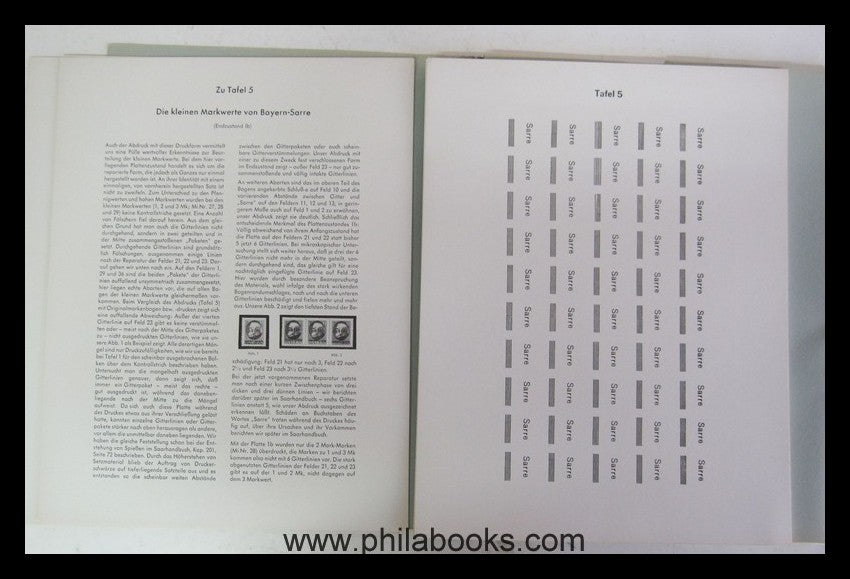Schneider, Dr. H., The plates of the first Saar editions of 1920/19 ...