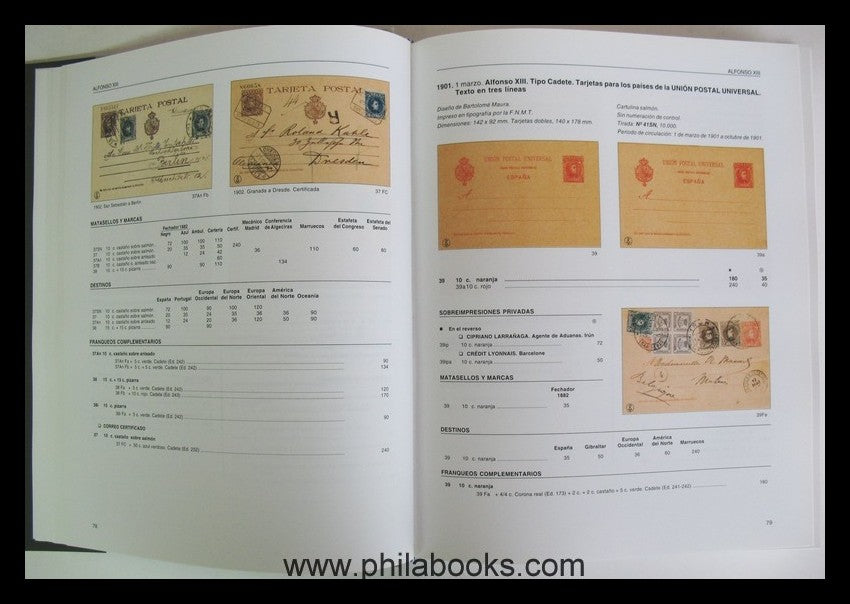 Laiz, A., Catálogo Especializado de los Enteros Postales de Espana ...