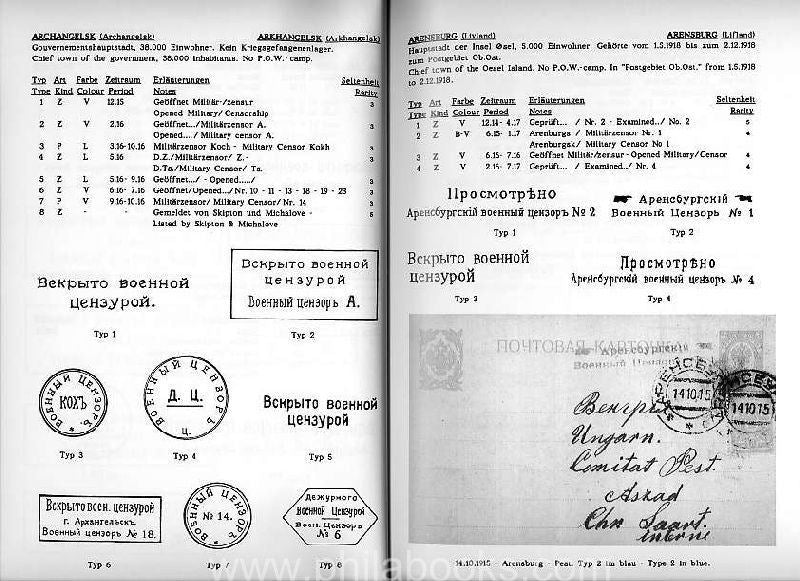 Speeckaert, Antoine, Russische Postzensur/ Russian Postal Censorsh ...