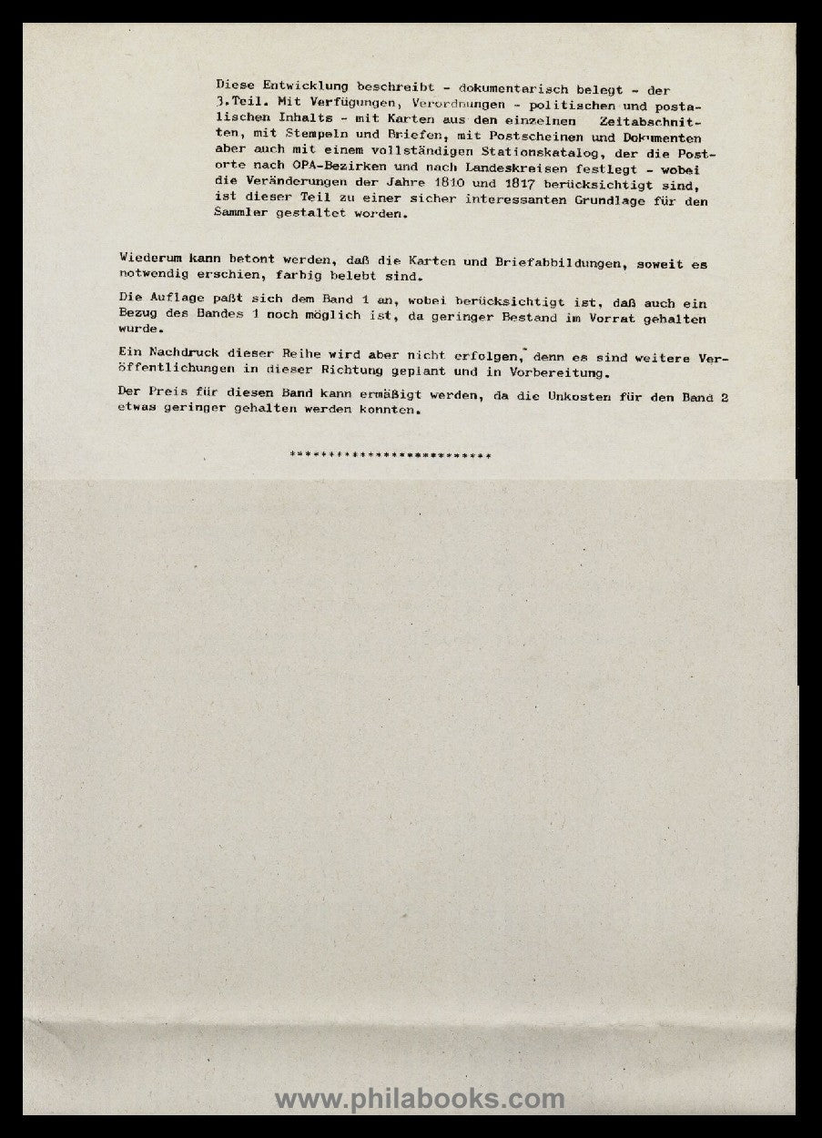 Münzberg, W., Leitfaden zur Postgeschichte und Briefkunde, Band II ...