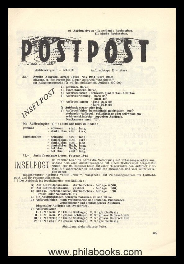 Clement, A., Handbuch der Militär-Luftpost 1793-1954, 1955 weltwei ...