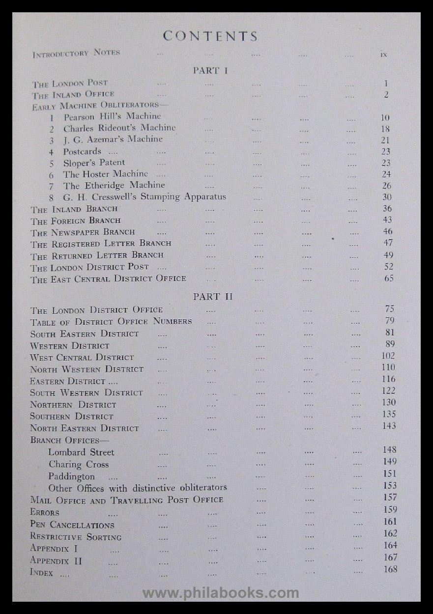 Westley, HC, The Postal Cancellations of London 1840-1890, With ...