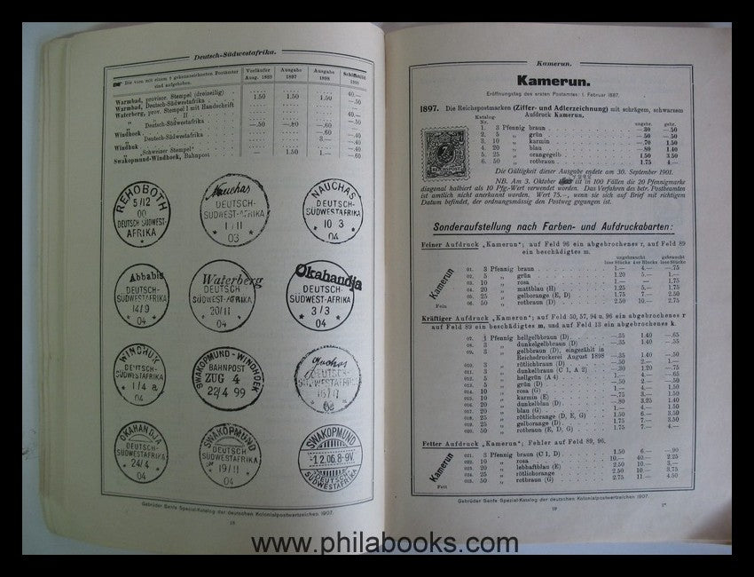 Senf, Spezial- Katalog der Deutschen Kolonial- Postwertzeichen, 2. ...