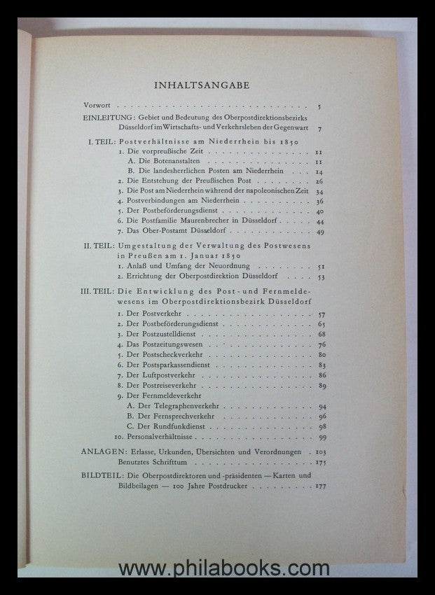 DÜSSELDORF, Dammer/ Suer, 100 Jahre Oberpostdirektion Düsseldorf, ...