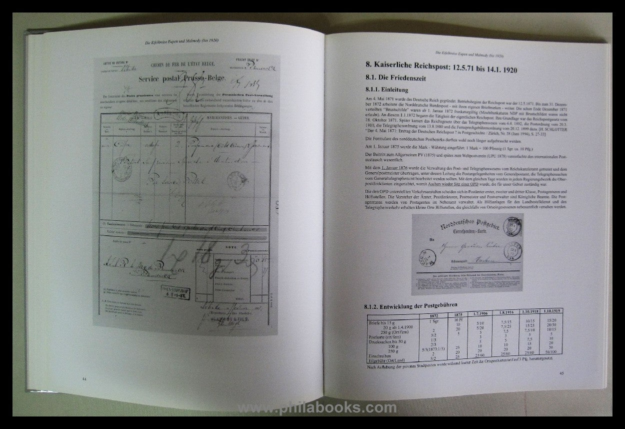 Amplatz, M., Postgeschichte Eupen, Malmedy und St. Vith, Von den A ...