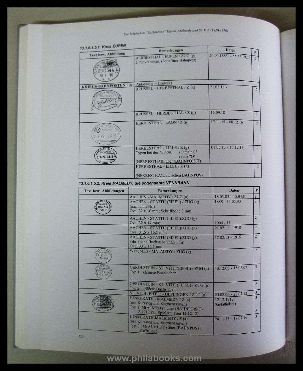 Amplatz, M., Postgeschichte Eupen, Malmedy und St. Vith, Von den A ...