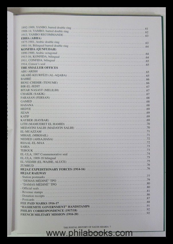 Uexkull, J. von:The Early Postal History of Saudi Arabia, Handbook ...