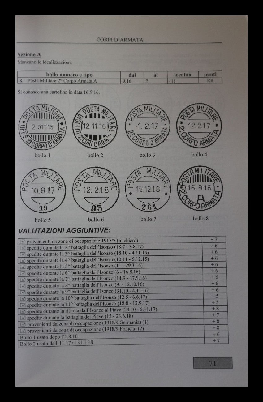 Marchese, G., La Posta Militare Italiana 1915-1923, 1999, italieni ...