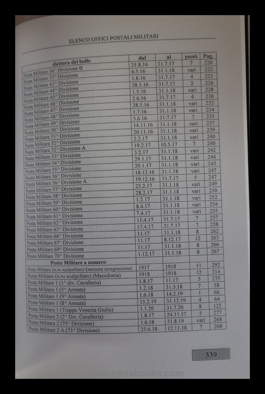 Marchese, G., La Posta Militare Italiana 1915-1923, 1999, italieni ...