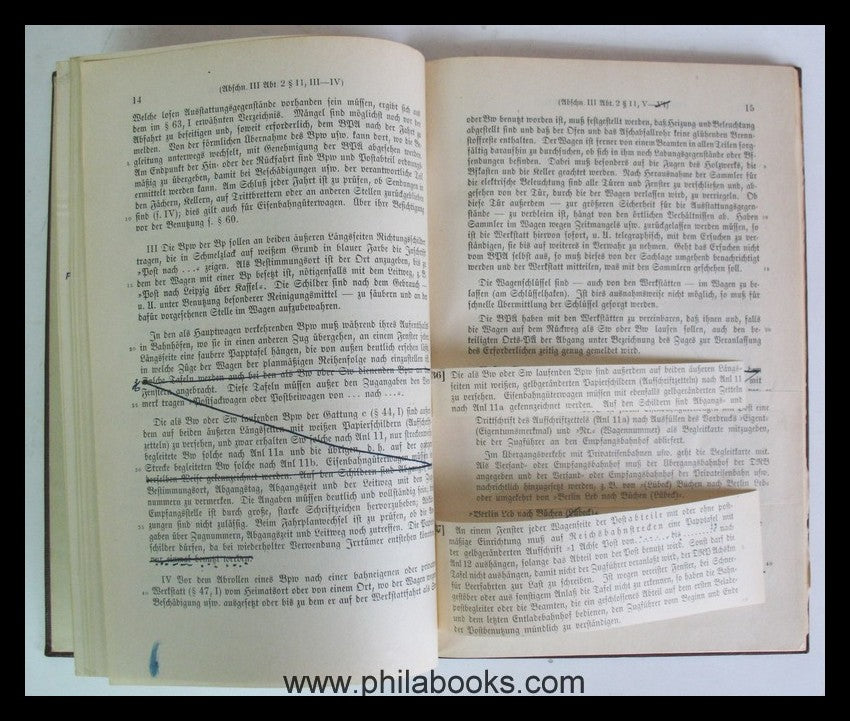 1929, Allgemeine Dienstanweisung für Post und Telegraphie, Abschni ...