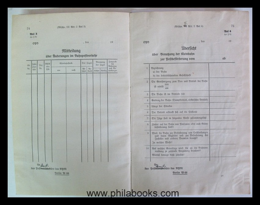 1929, General Instructions of the German Reichspost, Section ...