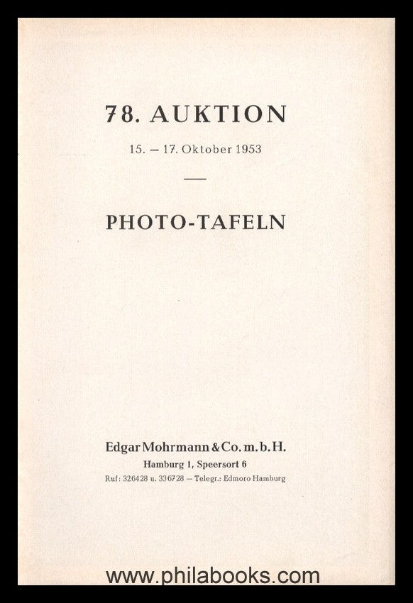 Mohrmann-Munich, Auction 078, 1953-10