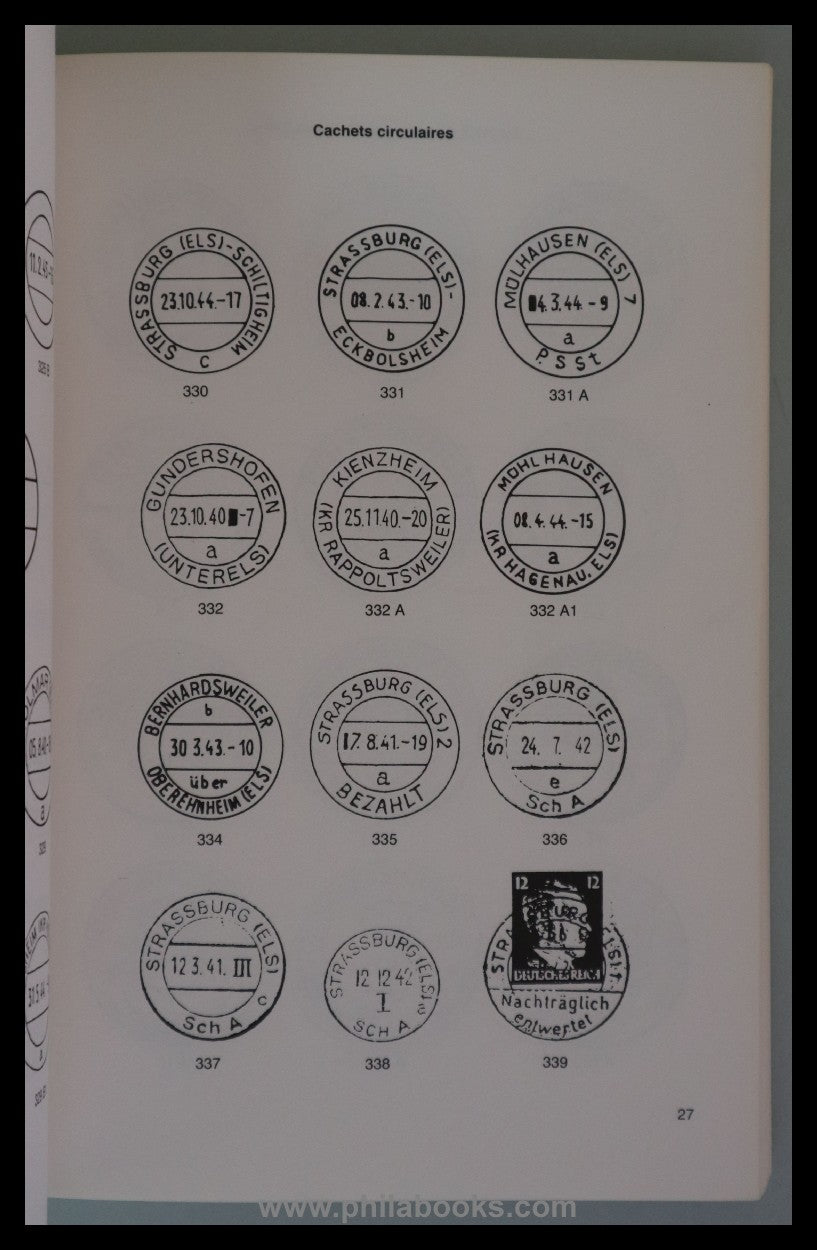 Bournique, J.-P., La poste en Alsace, 1940 -1945, Catalog des ma...