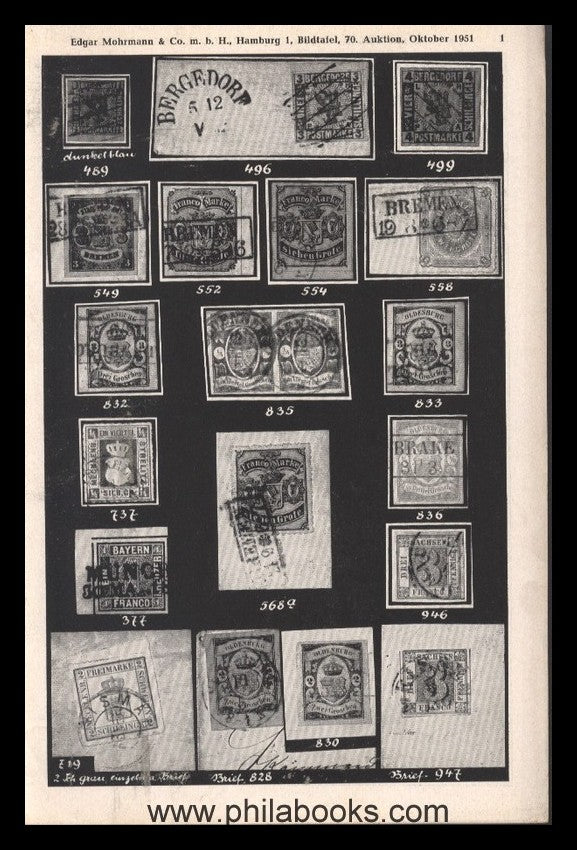 Mohrmann-Munich, Auction 070, 1951-10, #ad, Hanover, Oldenburg