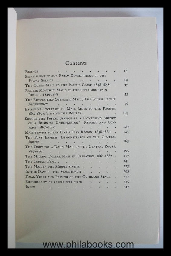 Hafen, LR., The Overland Mail 1849-1869, Quarterman reprint of the ...