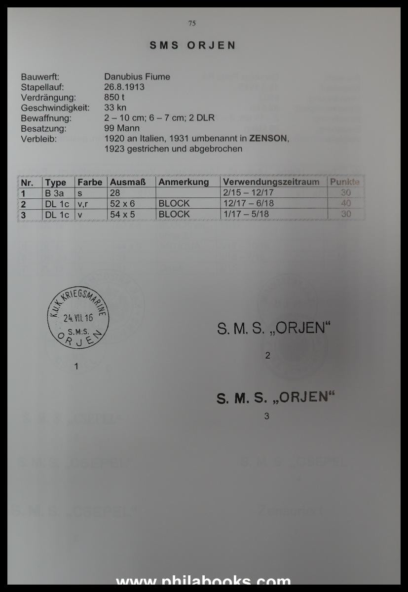 Kalis/Kohl, The field post of the Austro-Hungarian Navy in World War I...