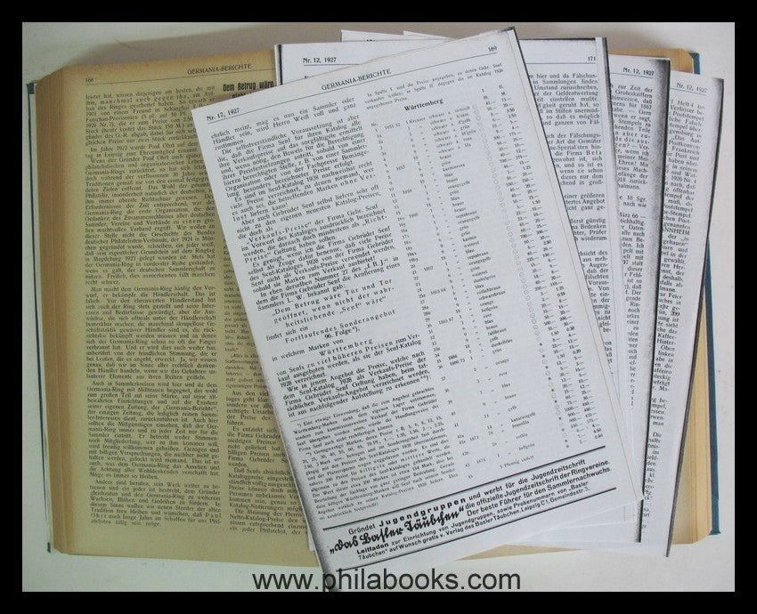 Germania - reports, well-known good magazine, here volume 23-26, He ...