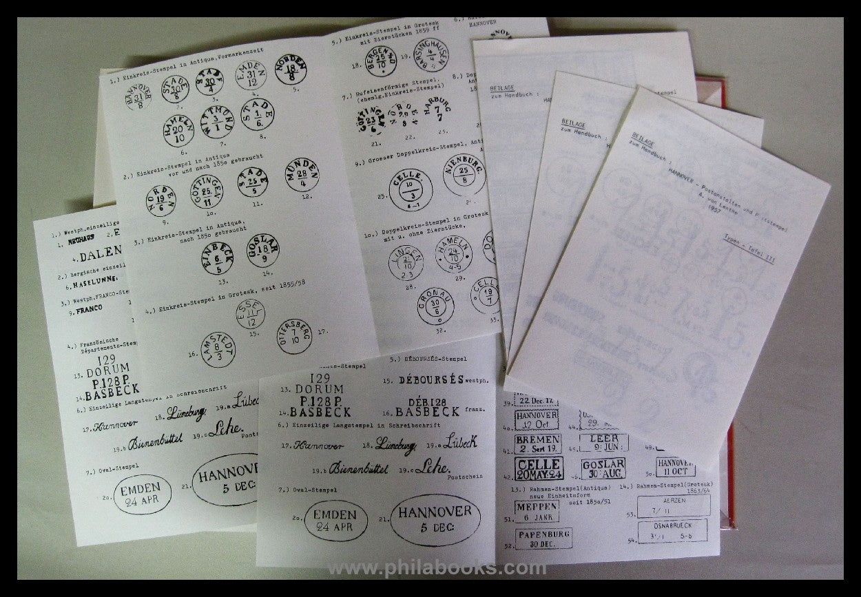 Lenthe, A. v., Hannover - Postanstalten und Poststempel, 1971, Kat ...