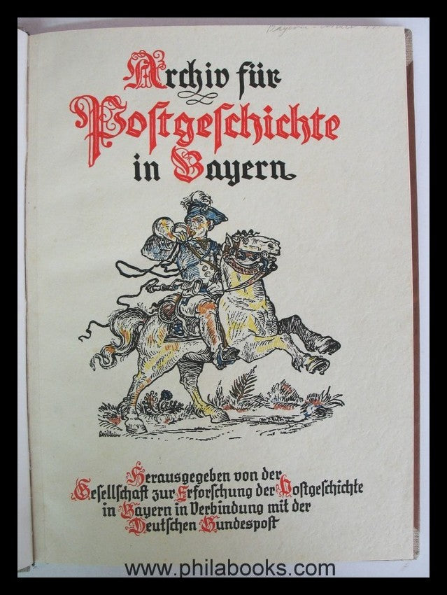 Archiv für Postgeschichte in Bayern 1953/ I+II, beide Ausgaben 195 ...