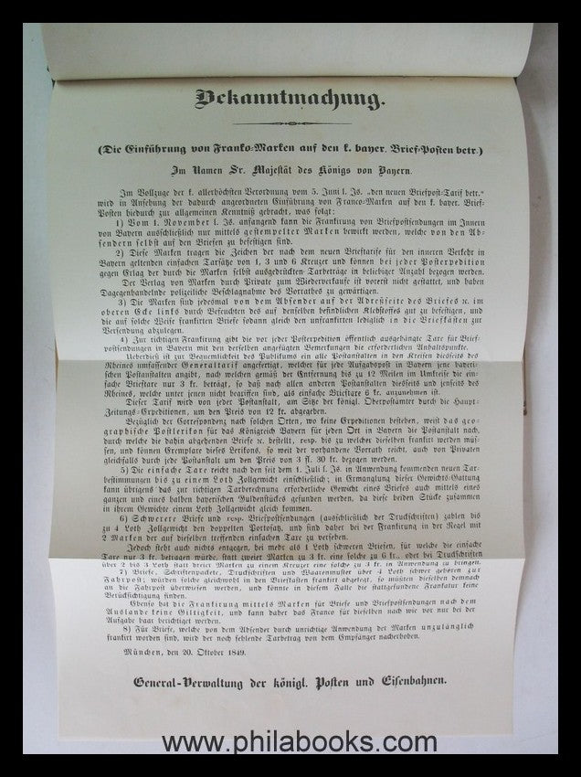 Archiv für Postgeschichte in Bayern, hier die ersten 3 Nachkriegsa ...