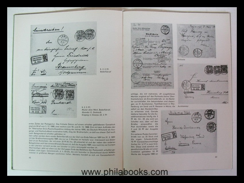 Schrey, H., Die ersten deutschen Posteinrichtungen an der Ostküste ...