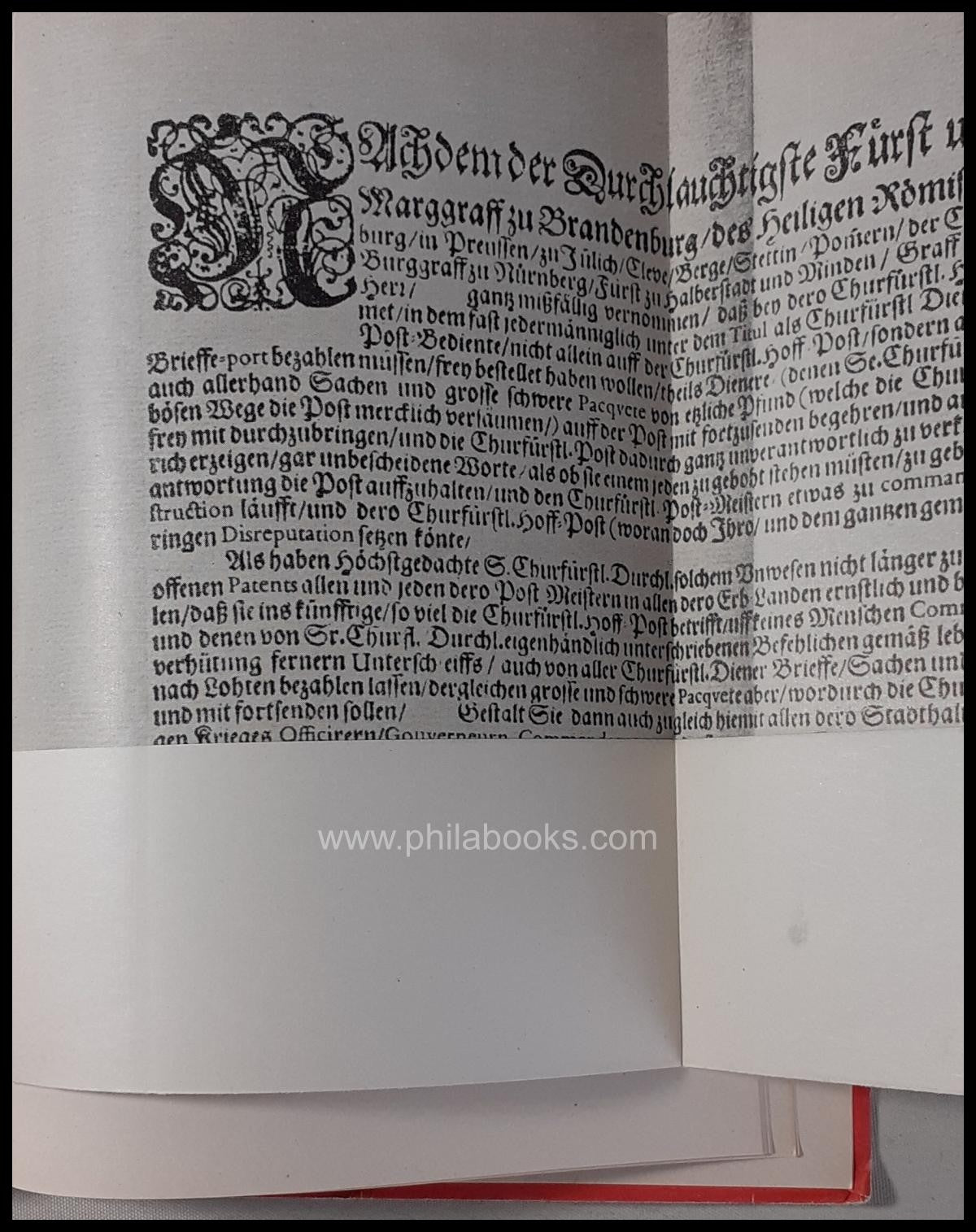 Ohnesorge, The German Reichspost in History and Present, Au ...