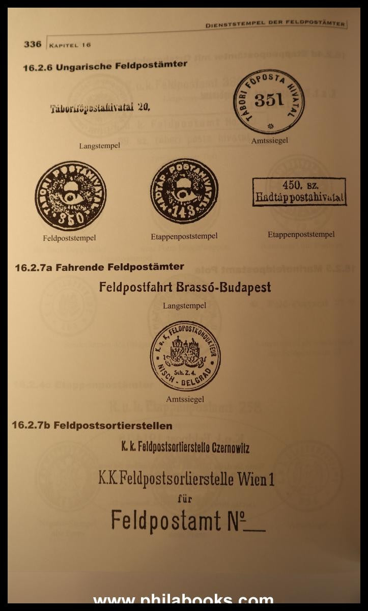 Rainer, Herwig: Stamp manual of the KuK Feldpost in Austria ...