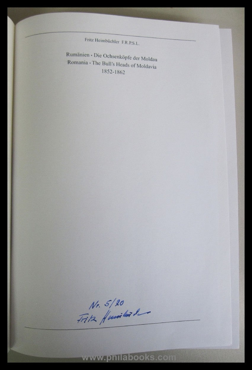 Heimbüchler, Fr. Die Ochsenköpfe der Moldau/ The Bull's Heads of M ...