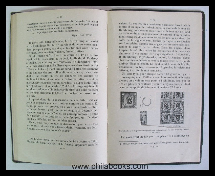 Brunel, Les Timbres des Villes Libres de L`Allemagne (Hambourg - L...