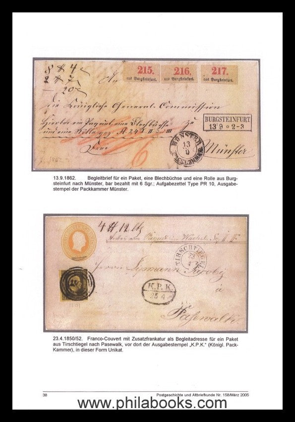 Bruns, W., The Prussian packing chamber stamps, 2004, catalog of the St ...