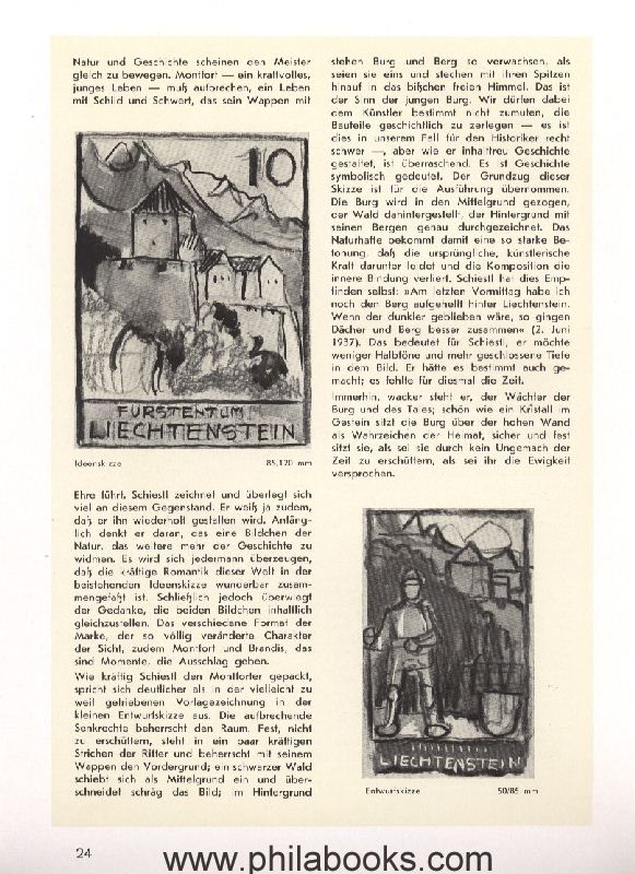 Frommelt, A., Matth.Schiestl, Die Briefmarken für Liechtenstein, A ...