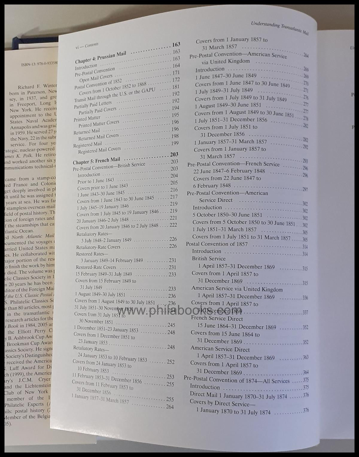 Winter, RF, Understanding Transatlantic Mail, Volume I, 2006, b ...