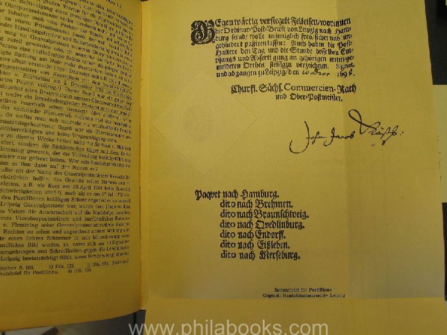 Krebs, K., The Saxon postal system at the time of the senior postmaster ...