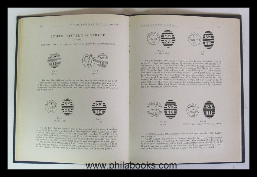 Westley, H.C., The Postal Cancellations of London 1840-1890. With ...