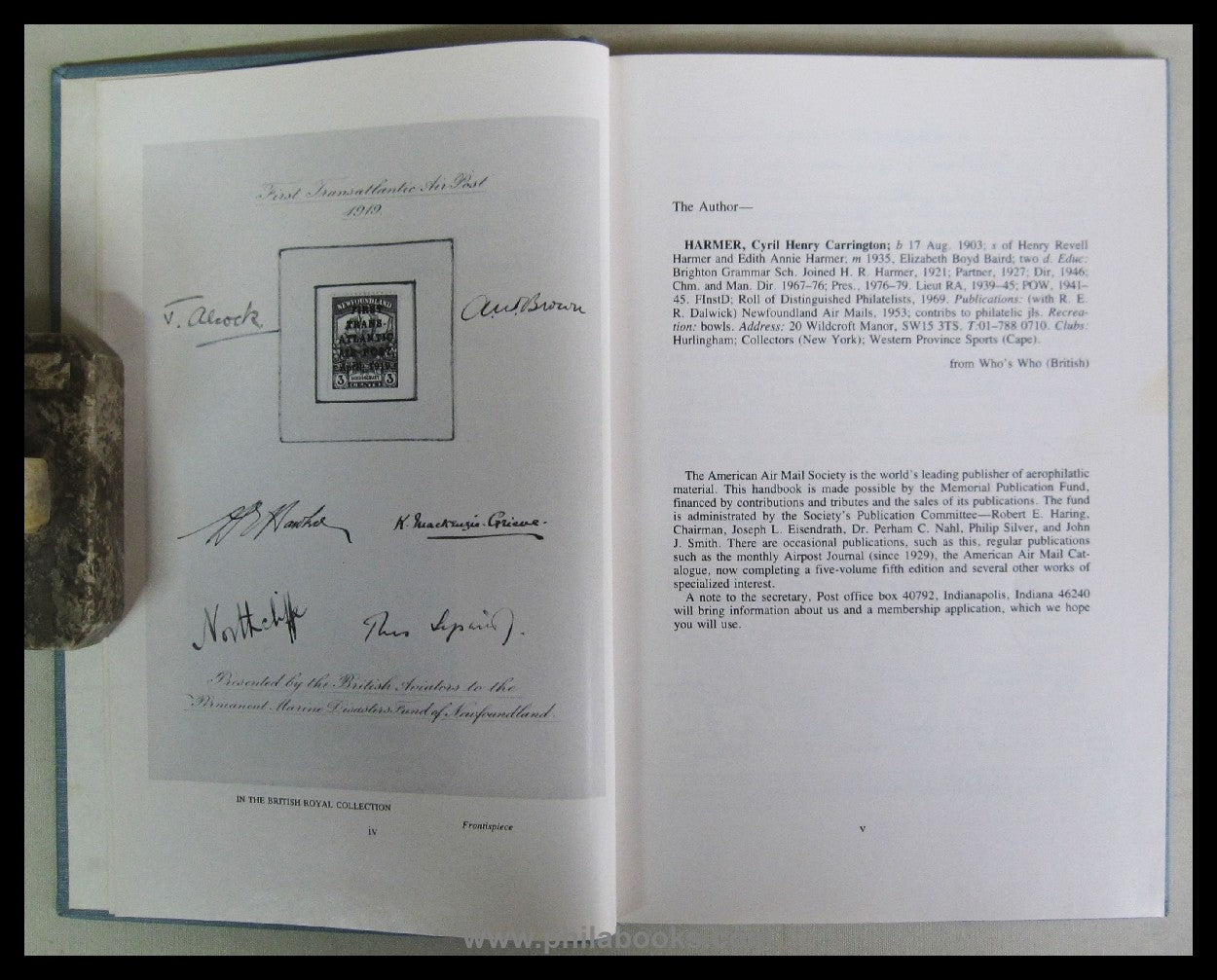 Harmer, CHC :Newfoundland Air Mails 1919-1939, with additional...
