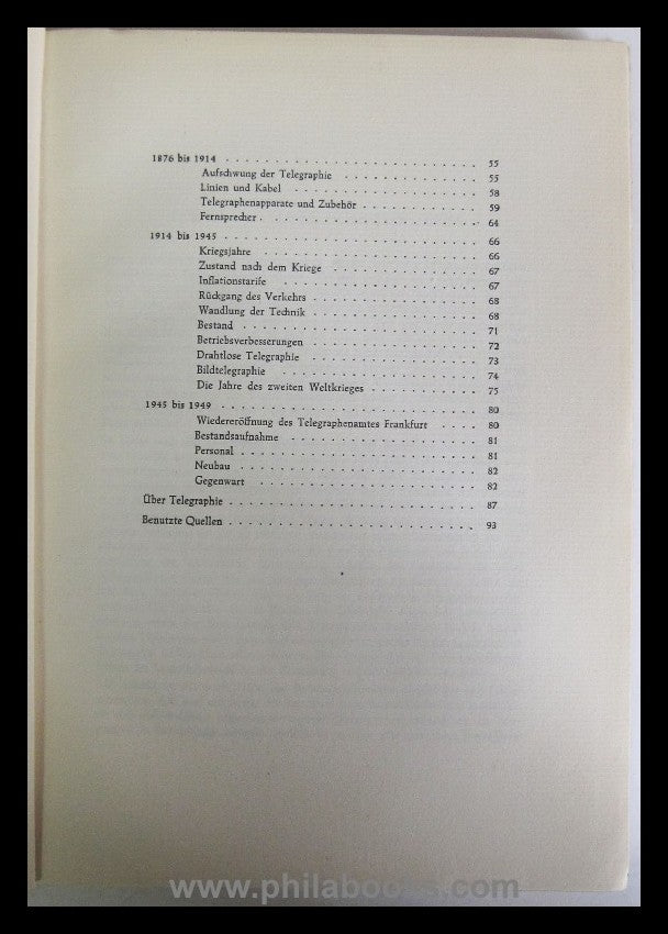 FRANKFURT AM, Gundlfinger, Karl: One Hundred Years of Telegraphy in Fr...