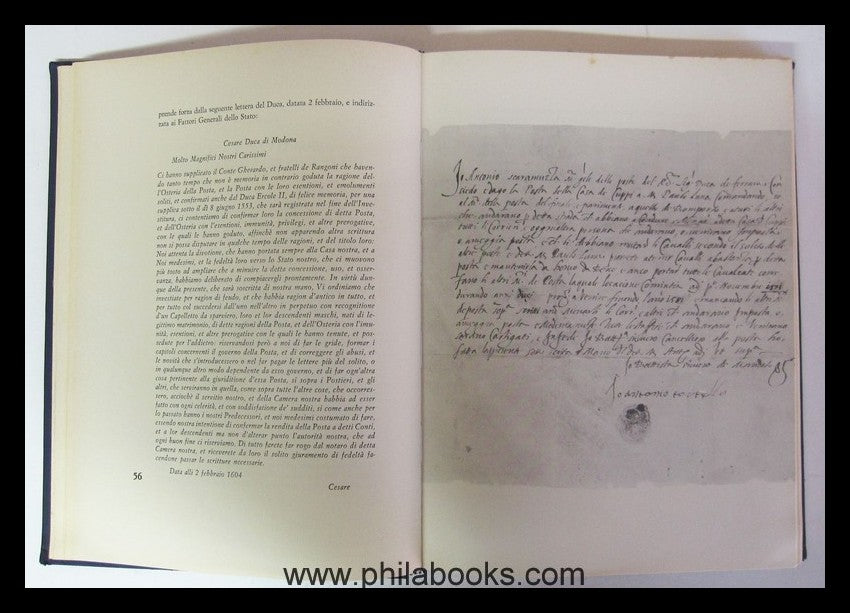 Mioni, Vittorio: La Storia Postale die Domini Estensi 1598-1859, c ...